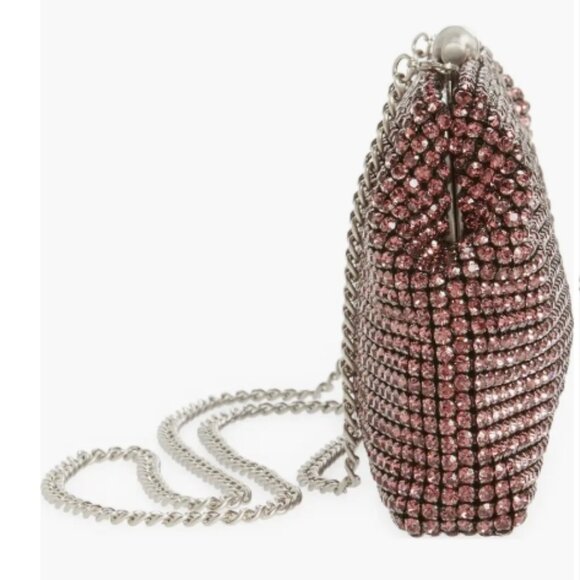 Reiss Adaline Crystal Embellished Clutch in Bronze Orange (NWT) - Picture 7 of 12